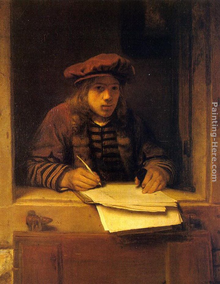 Self-Portrait painting - Samuel van Hoogstraten Self-Portrait art painting